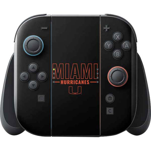 University of Miami Hurricanes Nintendo Switch 2 (2025) with Joy-Con Skin